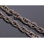 Zdjęcie - Łańcuch aluminiowy owal podwójny nacinany czerniony 14x11mm